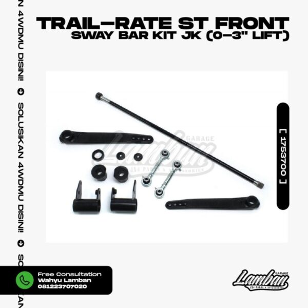Teraflex JK : Trail-Rate ST Front Sway Bar Kit (0-3" Lift)