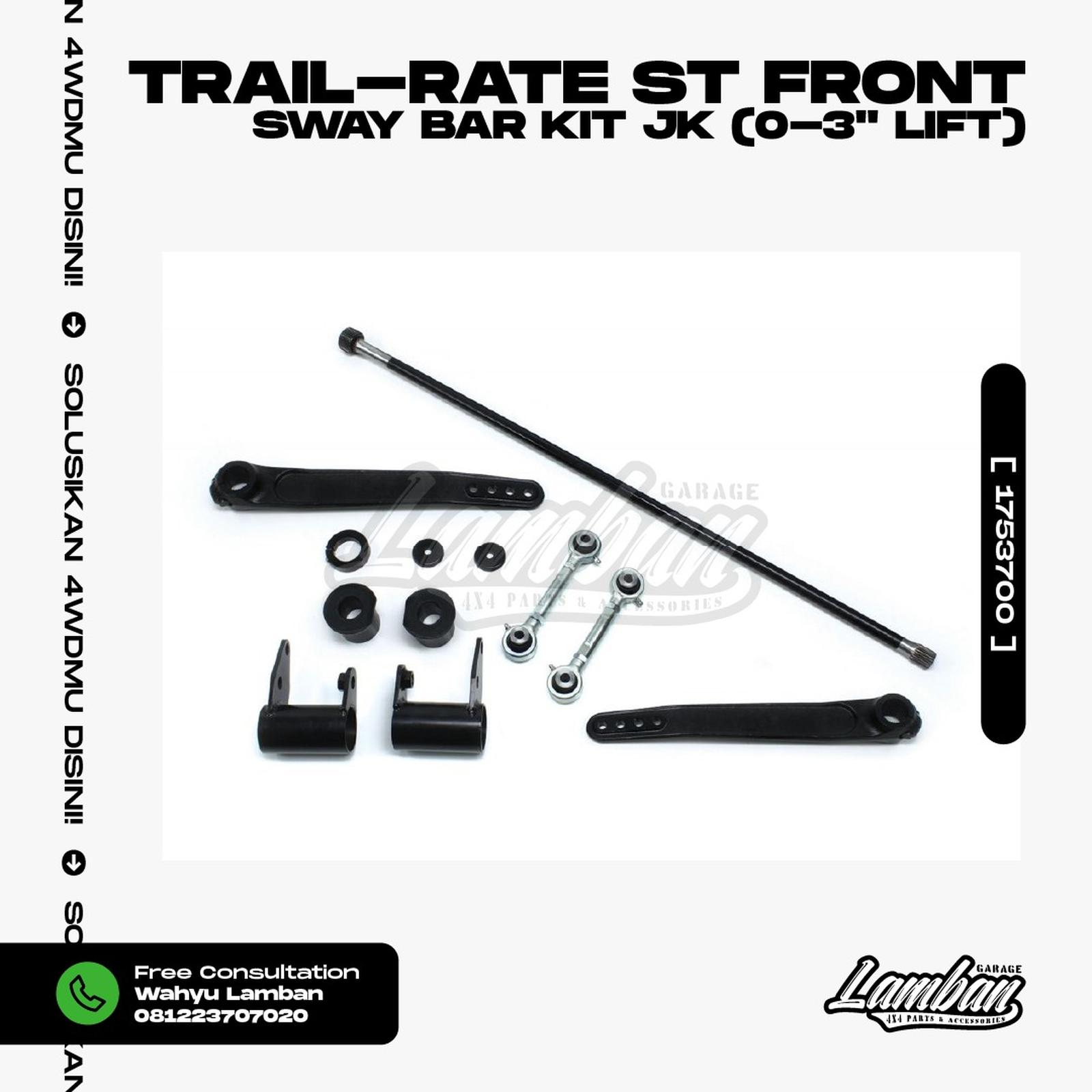 Teraflex JK : Trail-Rate ST Front Sway Bar Kit (0-3" Lift)