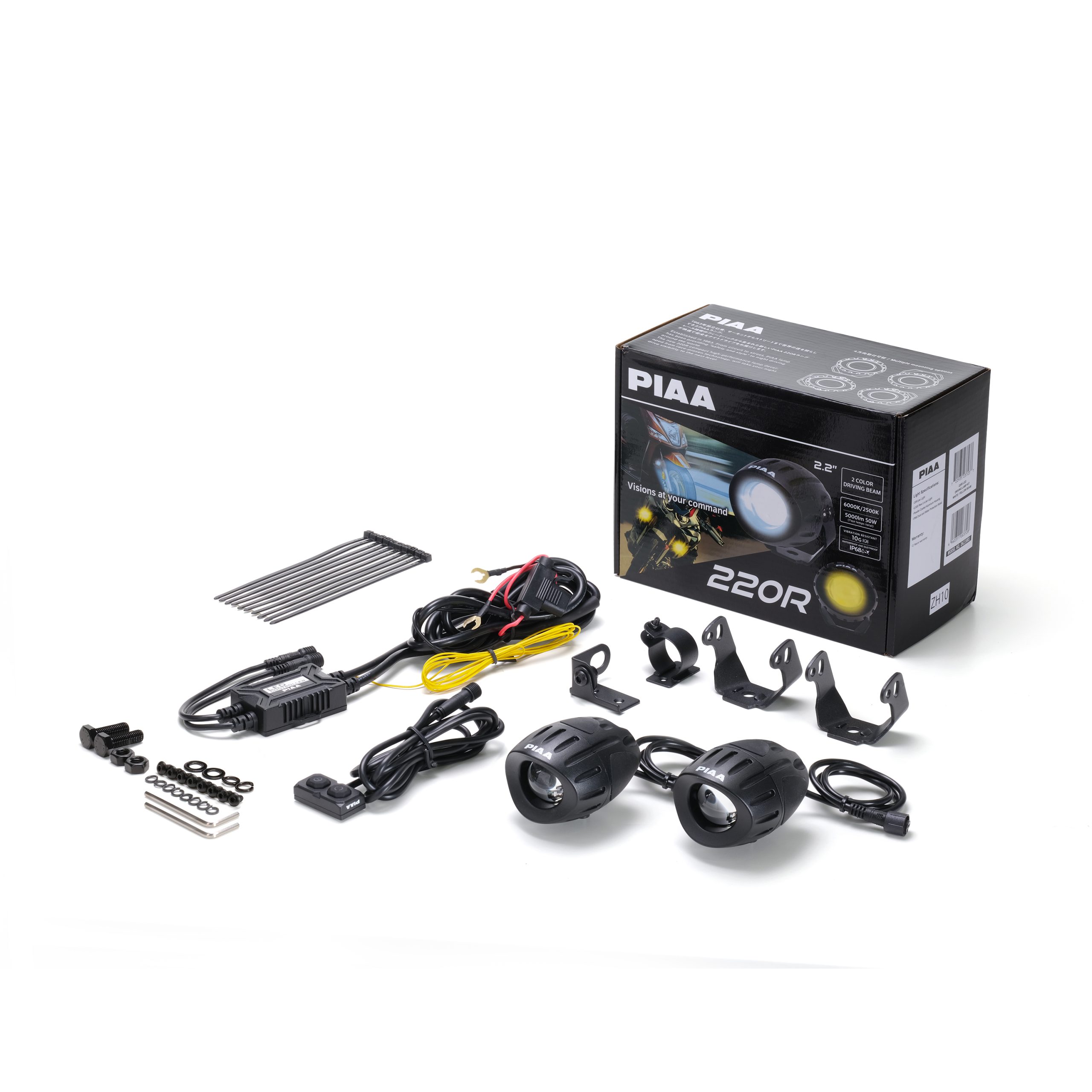 PIAA 220R DUAL BEAM LED YELLOW - WHITE DK220R1